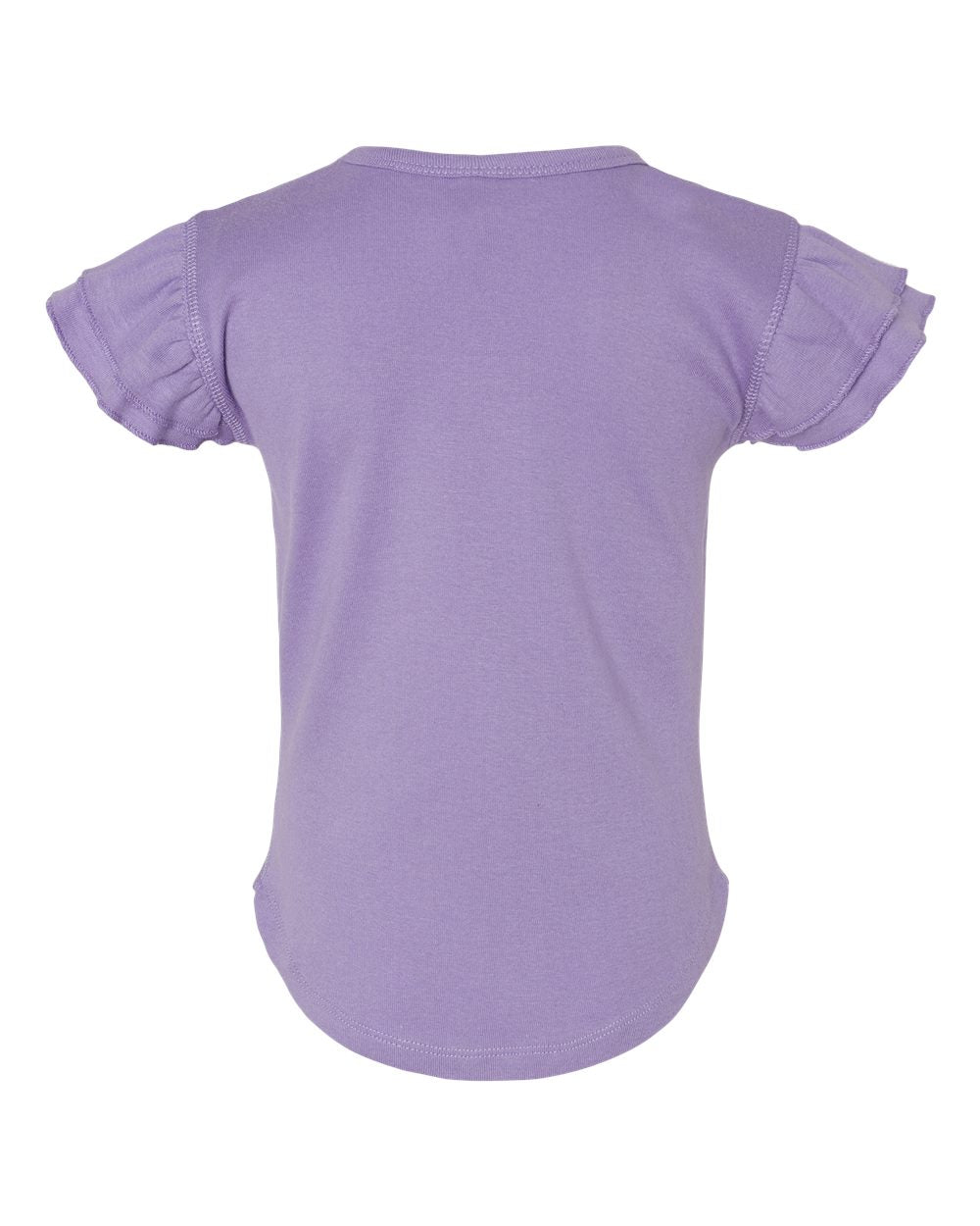 Front View of Lavender Toddler Flutter Sleeve Tee - 3339