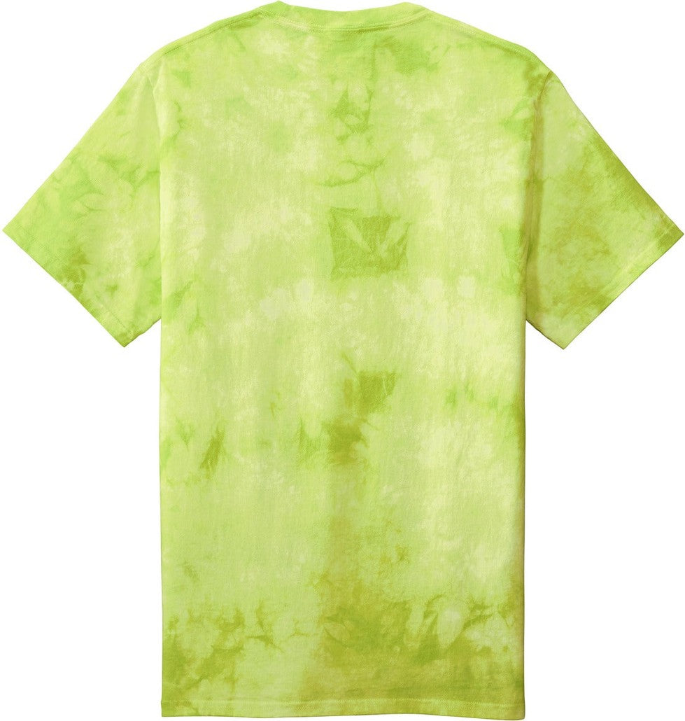 Rear View of Lemon Lime Port & Co Crystal Tie-Dye Tee PC145