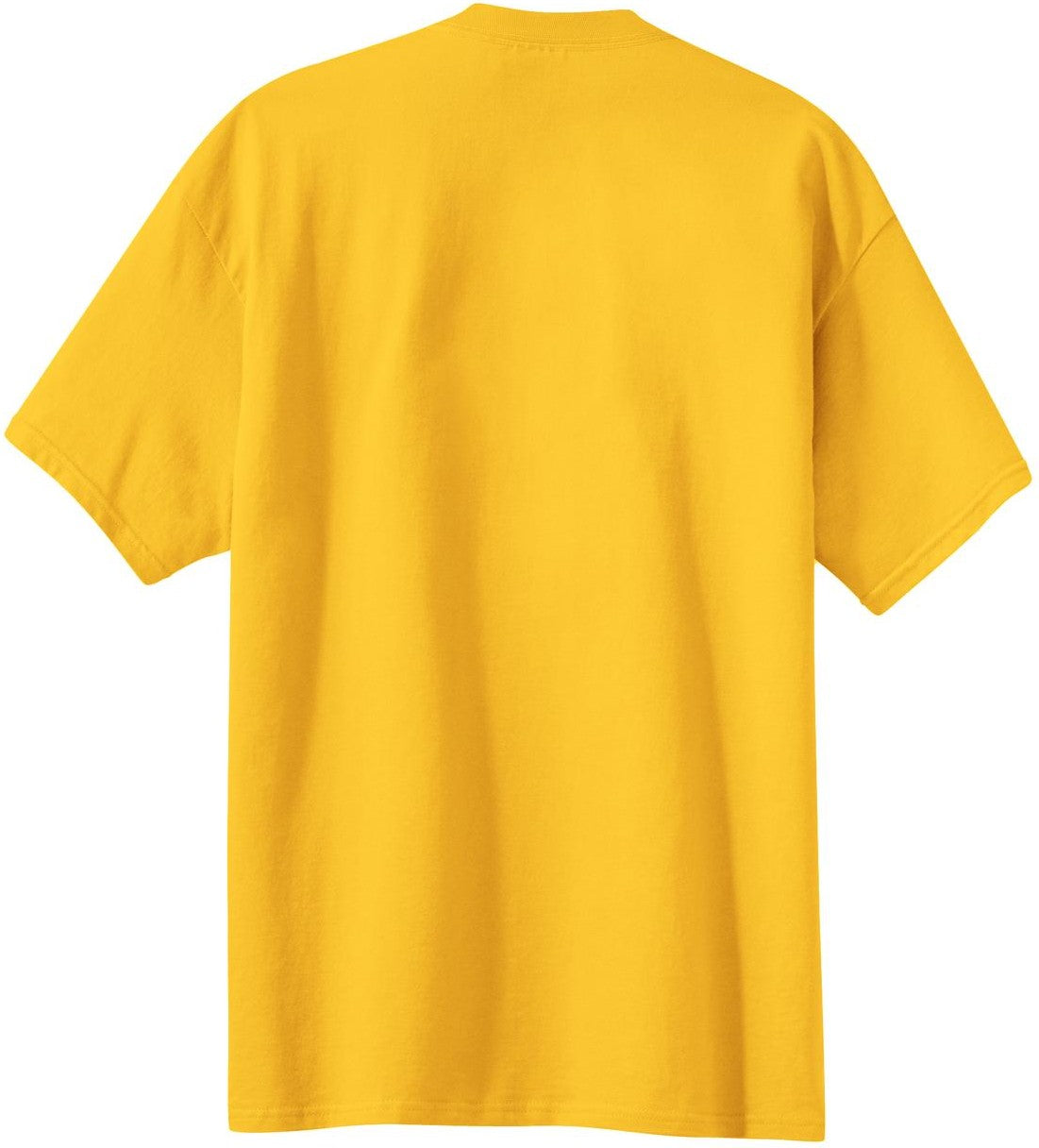 Rear View of Lemon Yellow Port & Co Essential Tee. PC61