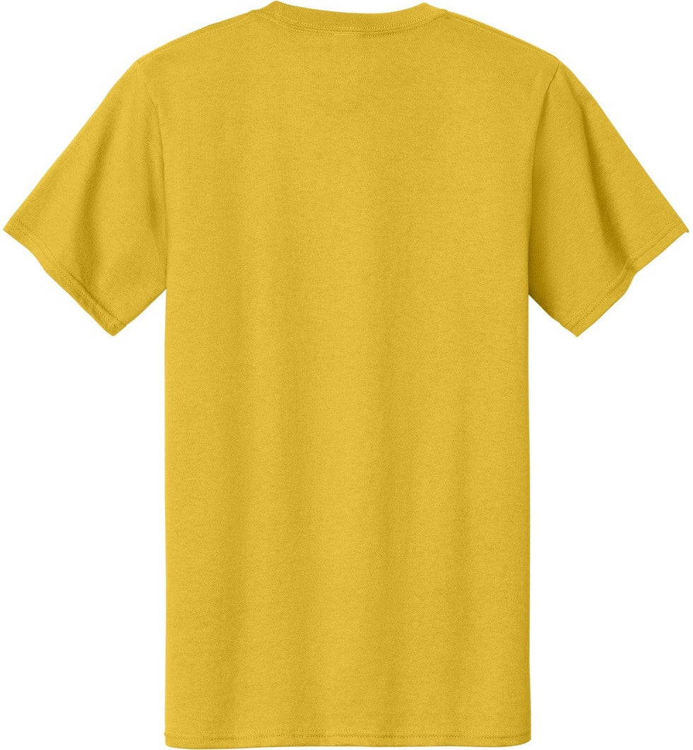 Front View of Lemon Yellow Port & Co Tall Essential Tee. PC61T
