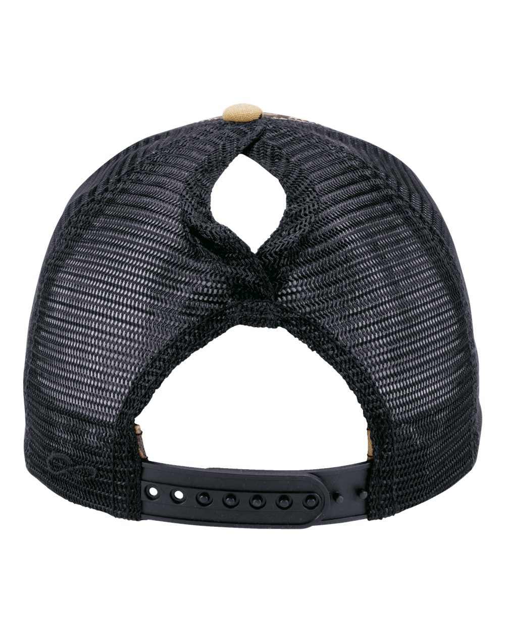 Rear View of Leopard/ Black Women&#39;s Modern Trucker Cap - CHARLIE