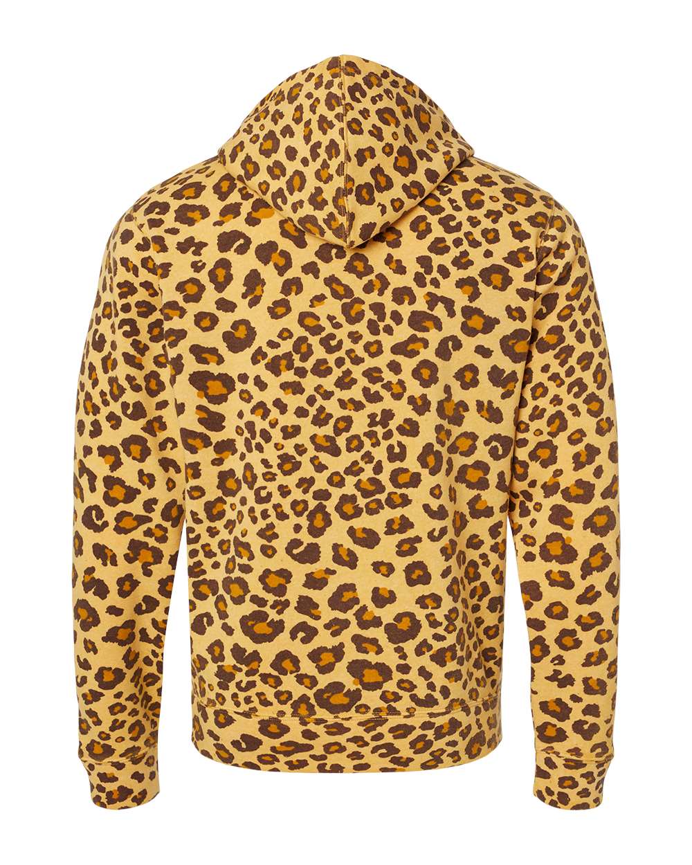 Rear View of Leopard Triblend Triblend Fleece Hooded Sweatshirt - 8871