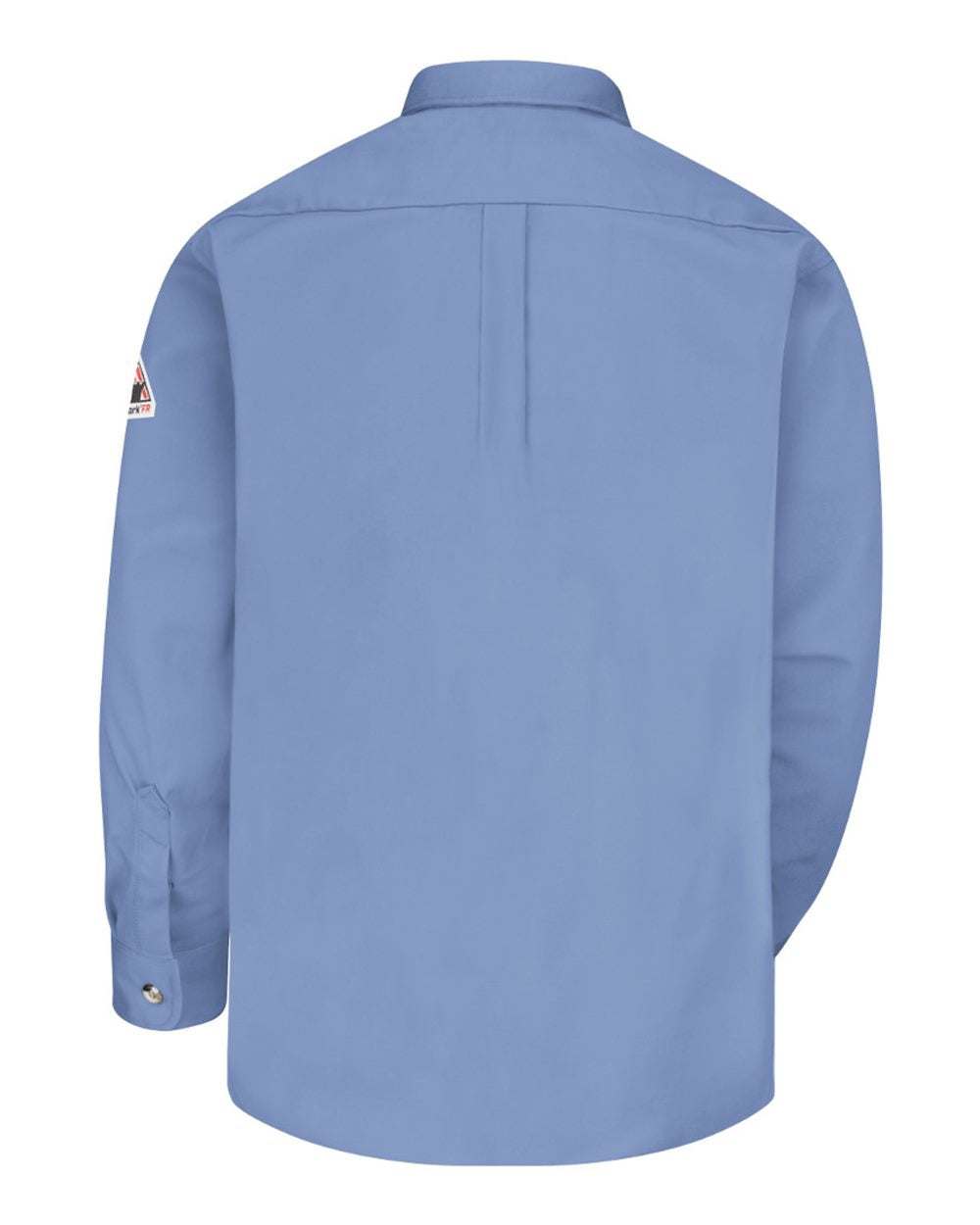 Rear View of Light Blue Dress Uniform Shirt - Excel FR ComforTouch - 7 oz. - Tall Sizes - SLU2T plain