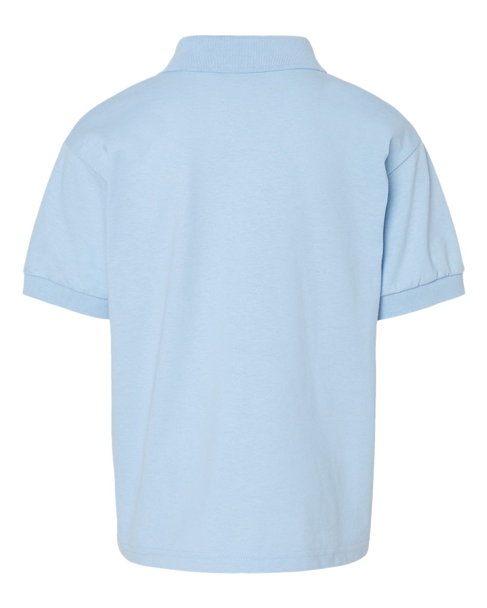 Front View of Light Blue DryBlend® Youth Jersey Polo - 8800B