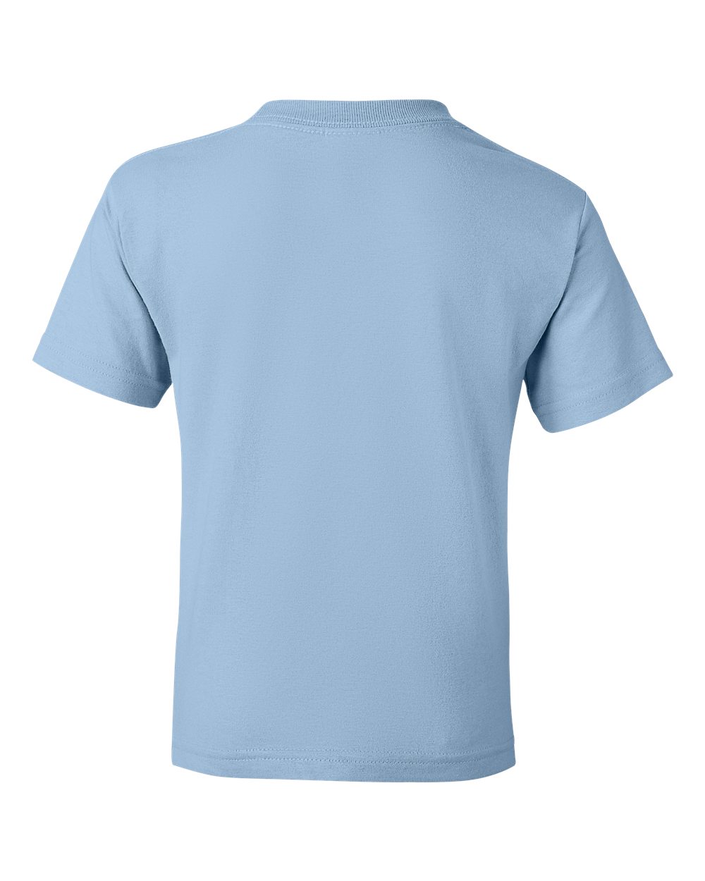 Rear View of Light Blue DryBlend® Youth T-Shirt - 8000B