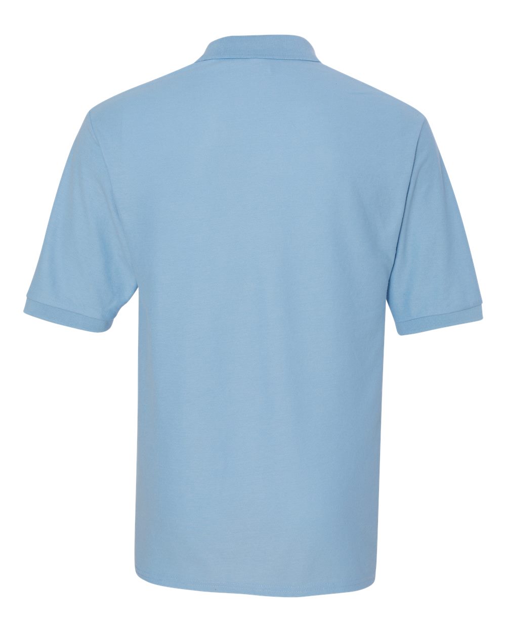 Rear View of Light Blue Easy Care™ Piqué Polo - 537MR