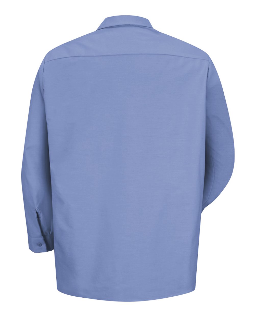 Front View of Light Blue Industrial Long Sleeve Work Shirt - Tall Sizes - SP14T