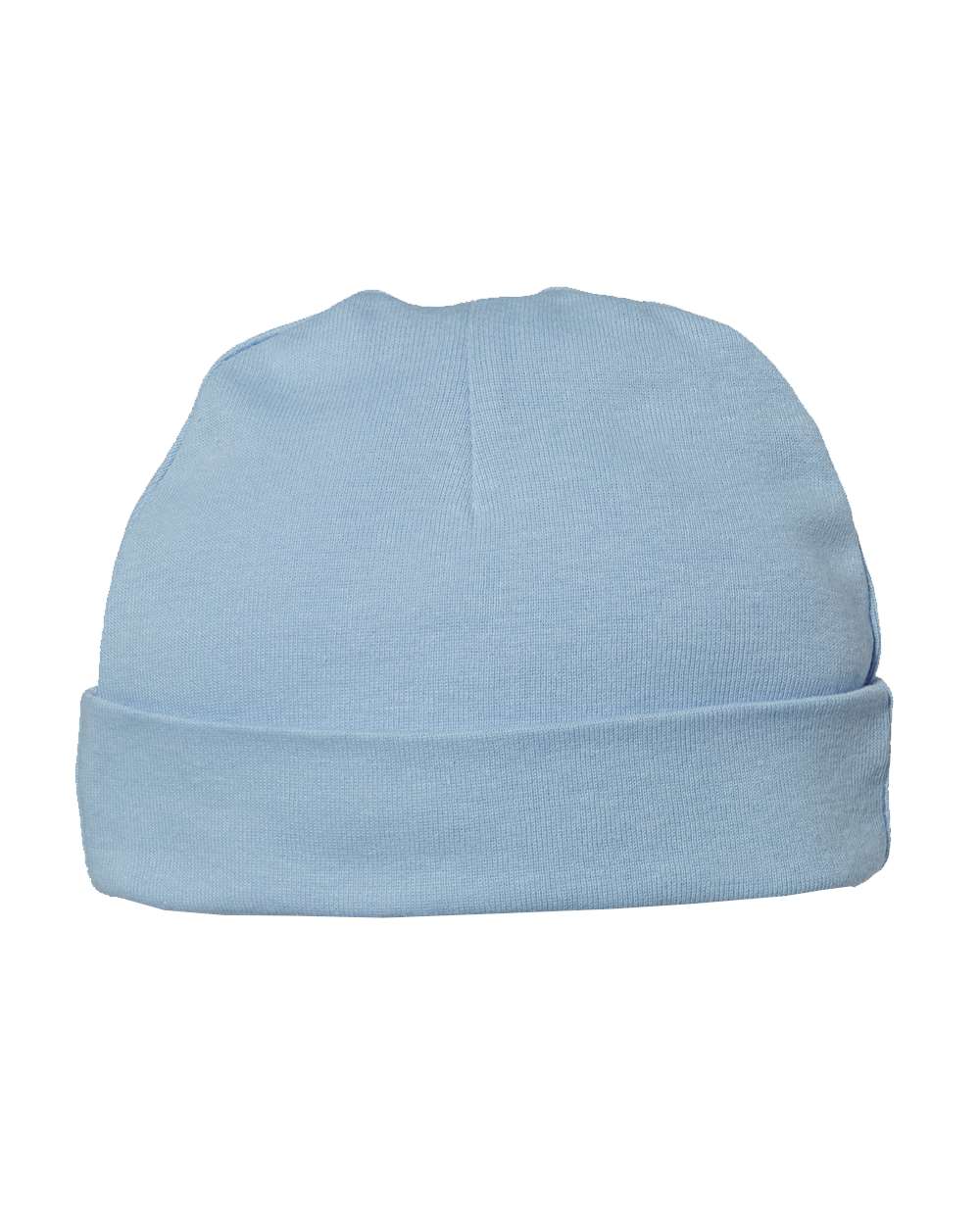 Front View of Light Blue Infant Baby Rib Beanie - 4451