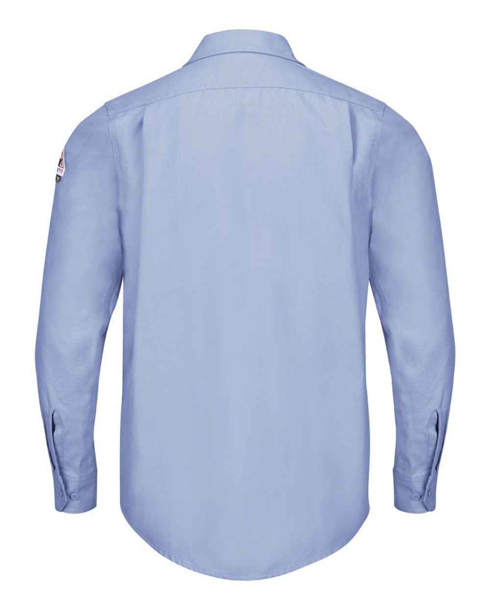 Rear View of Light Blue iQ Series® Endurance Work Shirt - QS40 plain