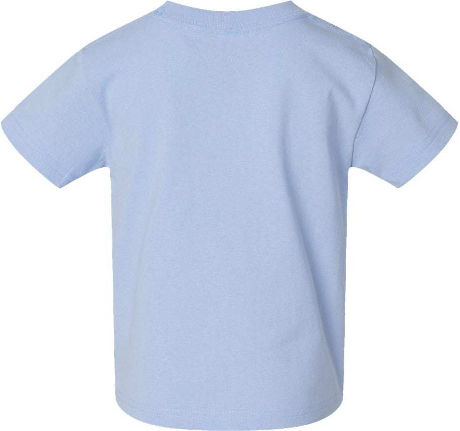 Front View of Light Blue Juvy Youth Short Sleeve T-Shirt - 3301J