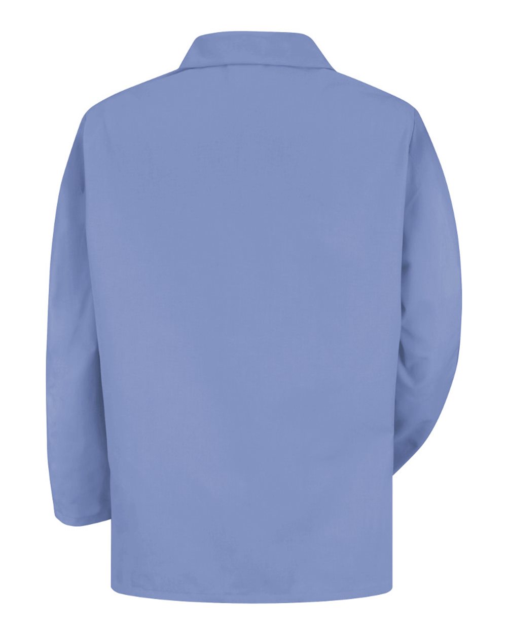 Front View of Light Blue Lapel Counter Coat - KP10