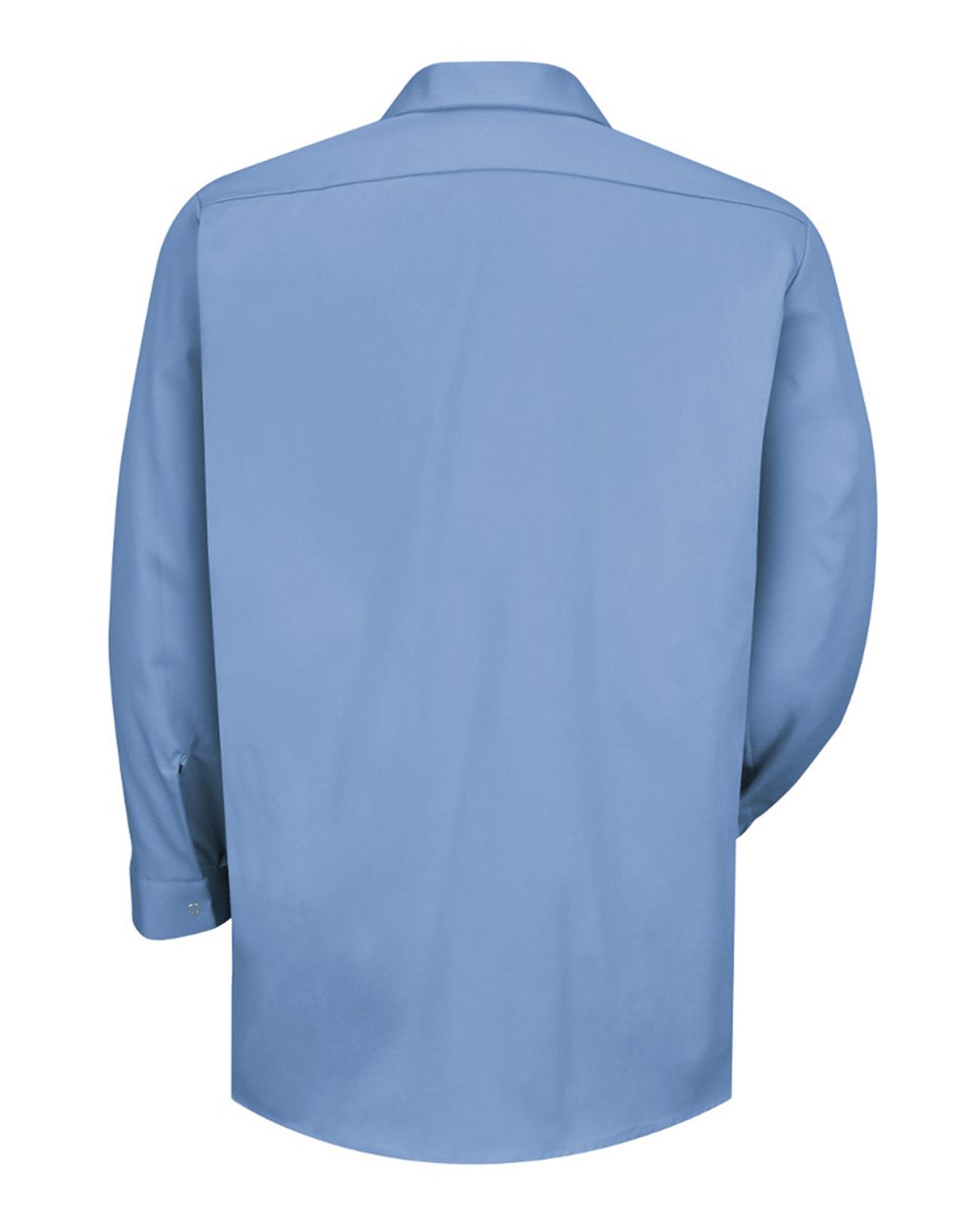 Front View of Light Blue Long Sleeve Specialized Cotton Work Shirt - SC16