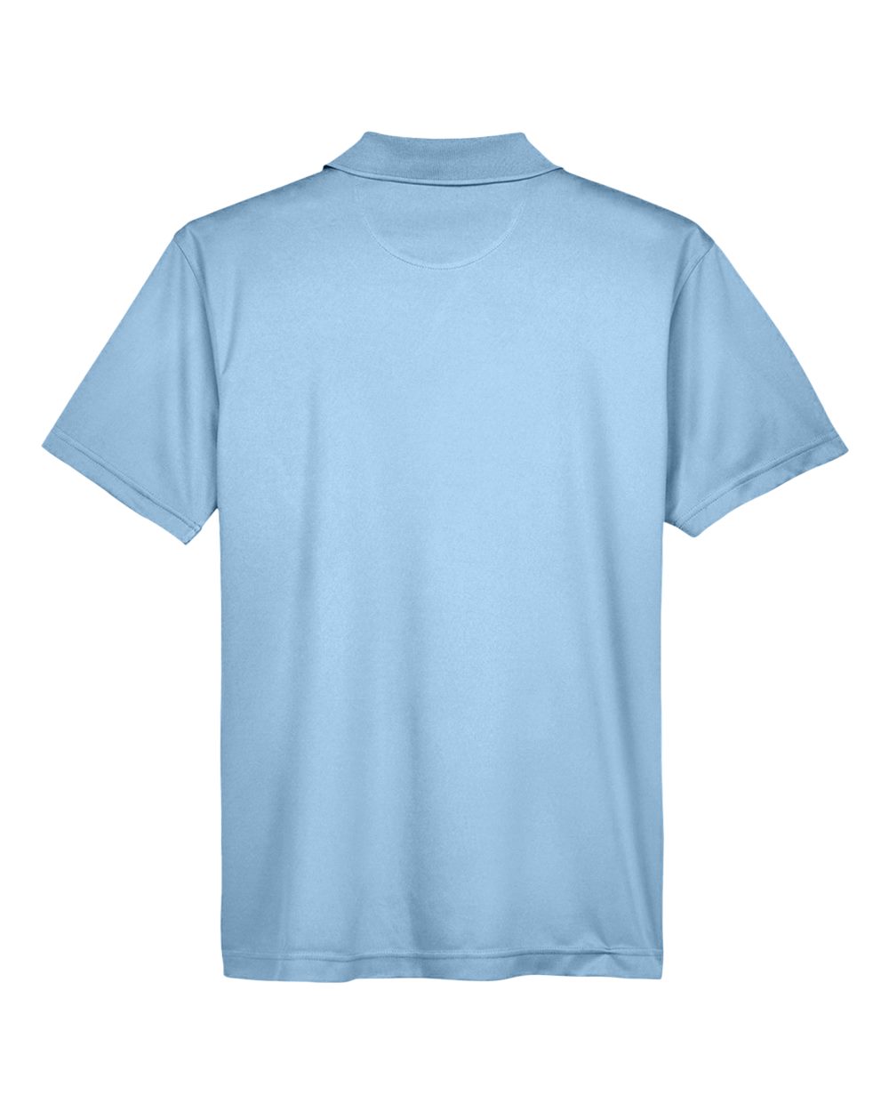 Front View of Light Blue Men's Polyester Jersey Polo - M315