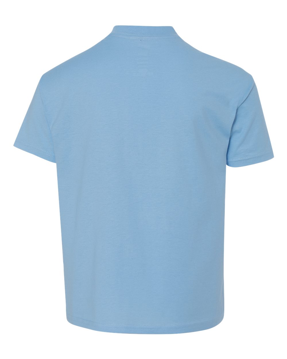 Rear View of Light Blue Perfect-T Youth T-Shirt - 498Y