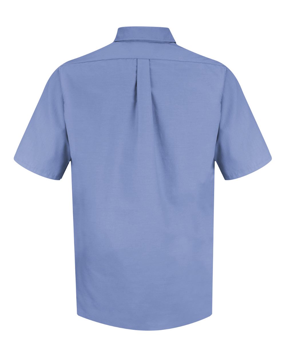 Front View of Light Blue Poplin Short Sleeve Dress Shirt - Tall Sizes - SP80T