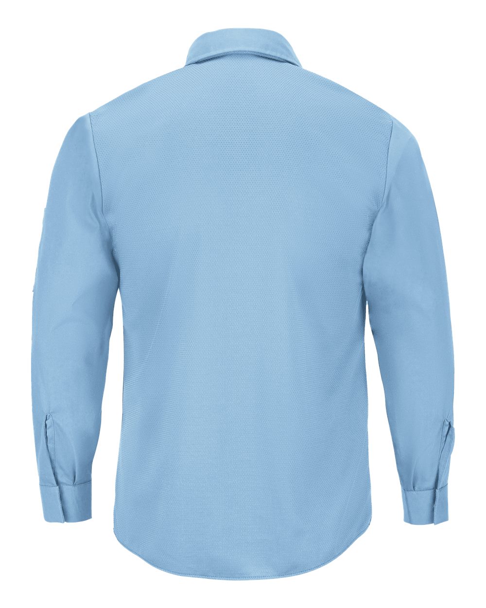 Front View of Light Blue Pro Airflow Long Sleeve Work Shirt - Tall Sizes - SP3AT