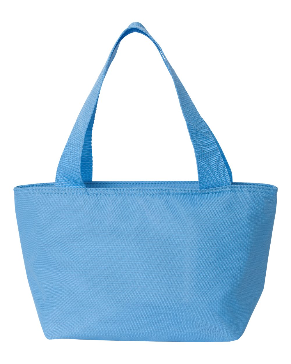 Front View of Light Blue Recycled Cooler Bag - 8808