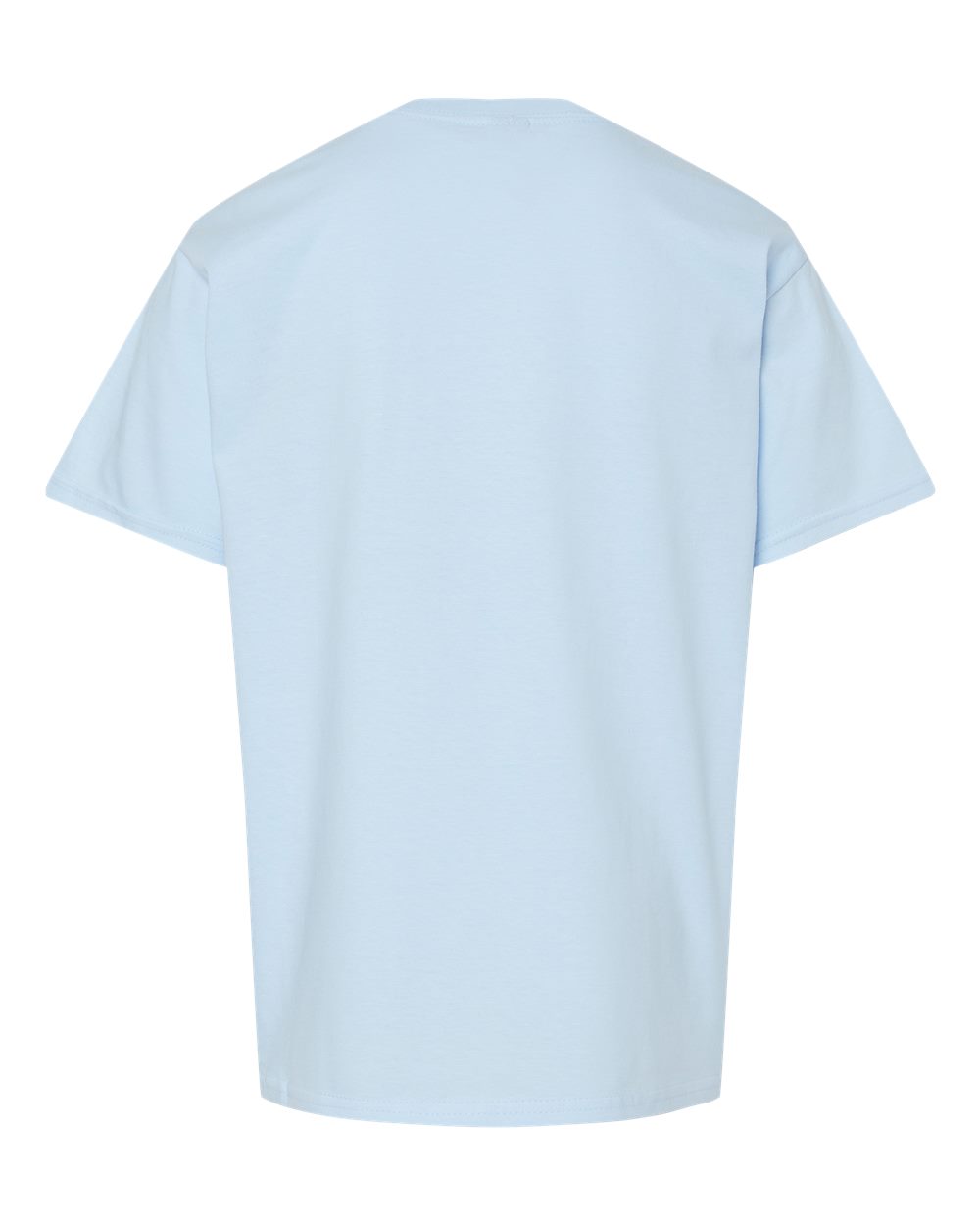 Rear View of Light Blue Softstyle® Youth Midweight T-Shirt - 65000B