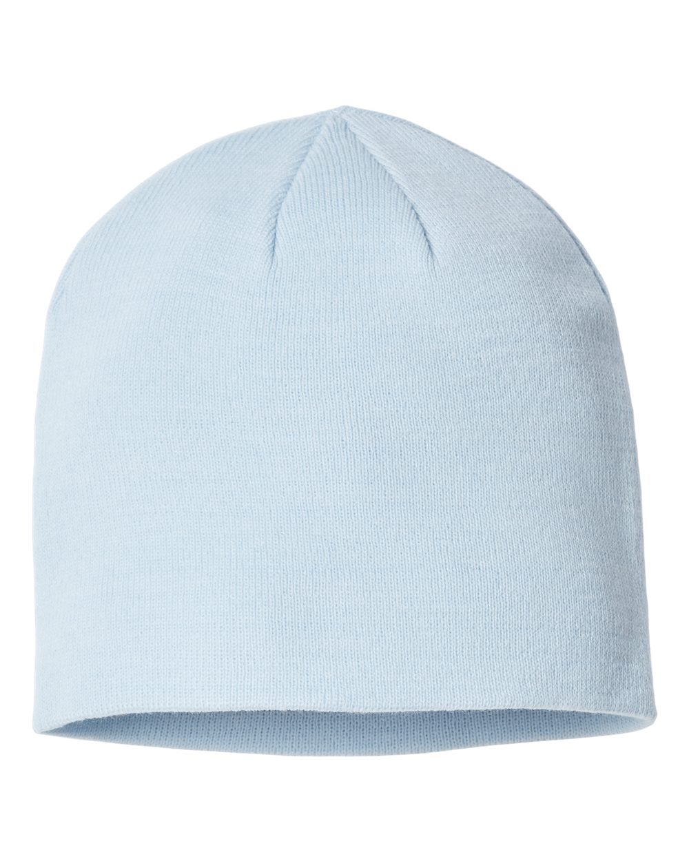 Front View of Light Blue Sustainable Beanie - HOLLY