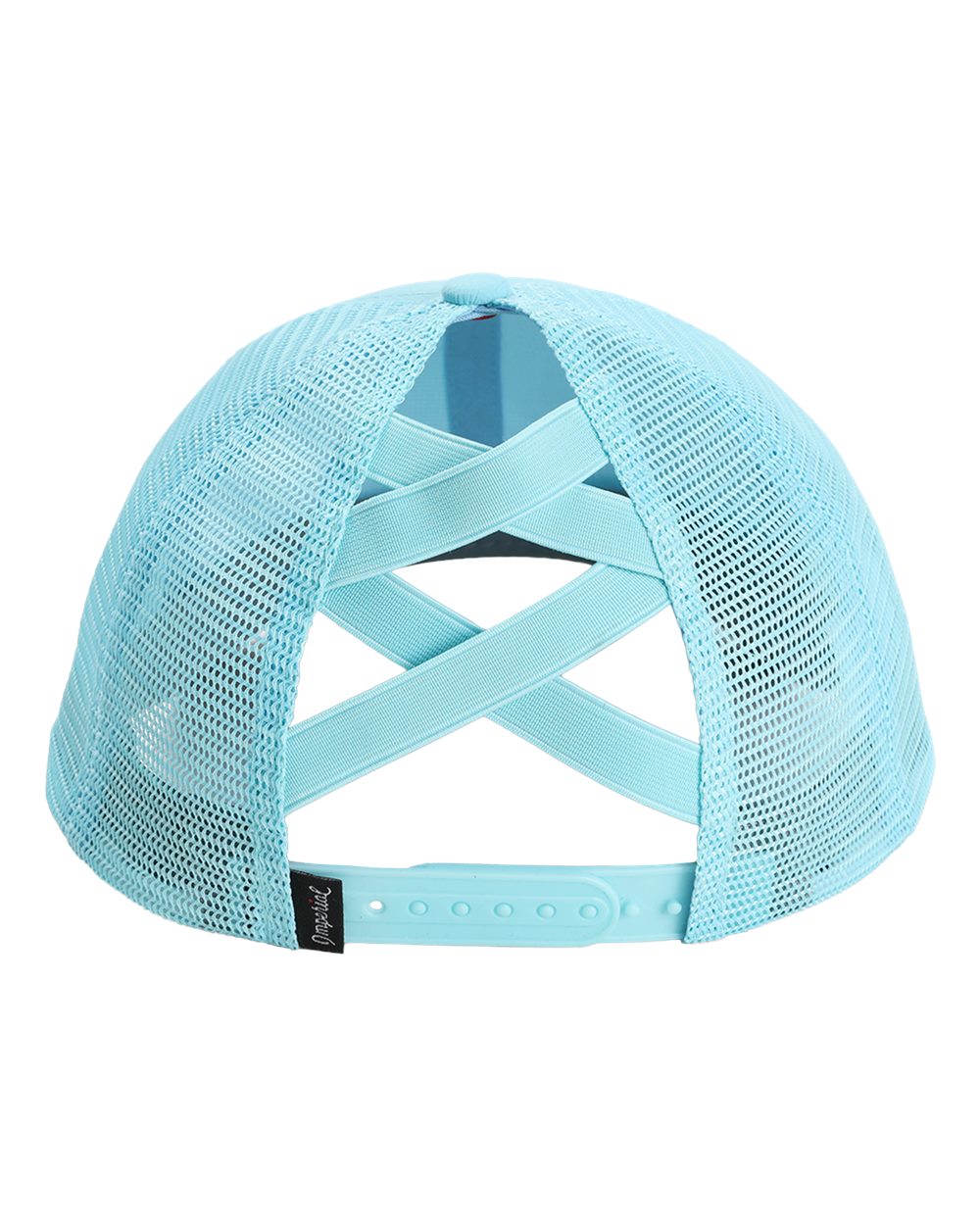 Rear View of Light Blue The Hinsen Women's Mesh Back Cap - L338M