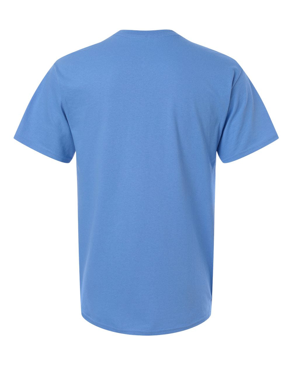 Rear View of Light Blue Unisex Jersey T-Shirt - CH1000 plain