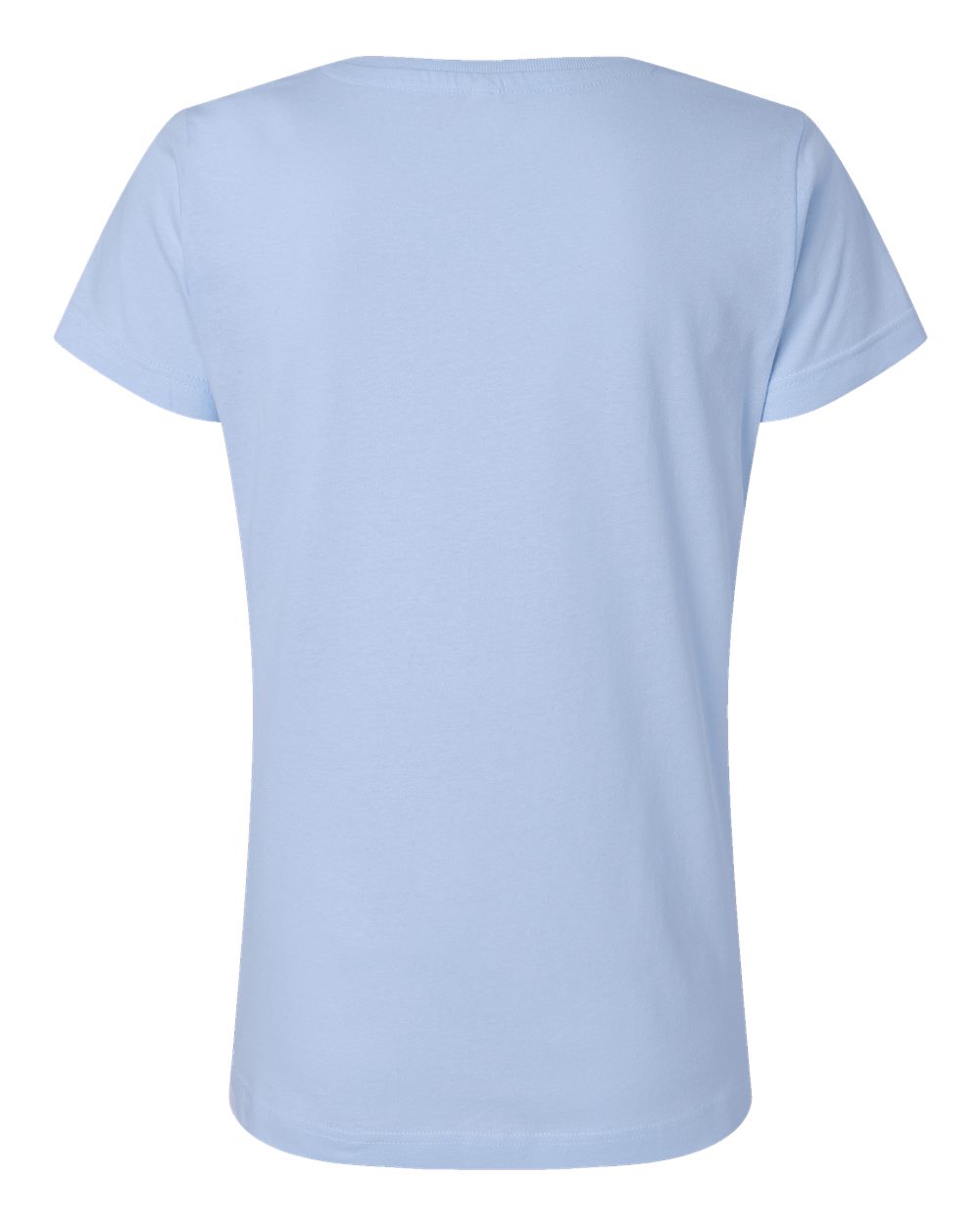 Front View of Light Blue Women's Fine Jersey Tee - 3516
