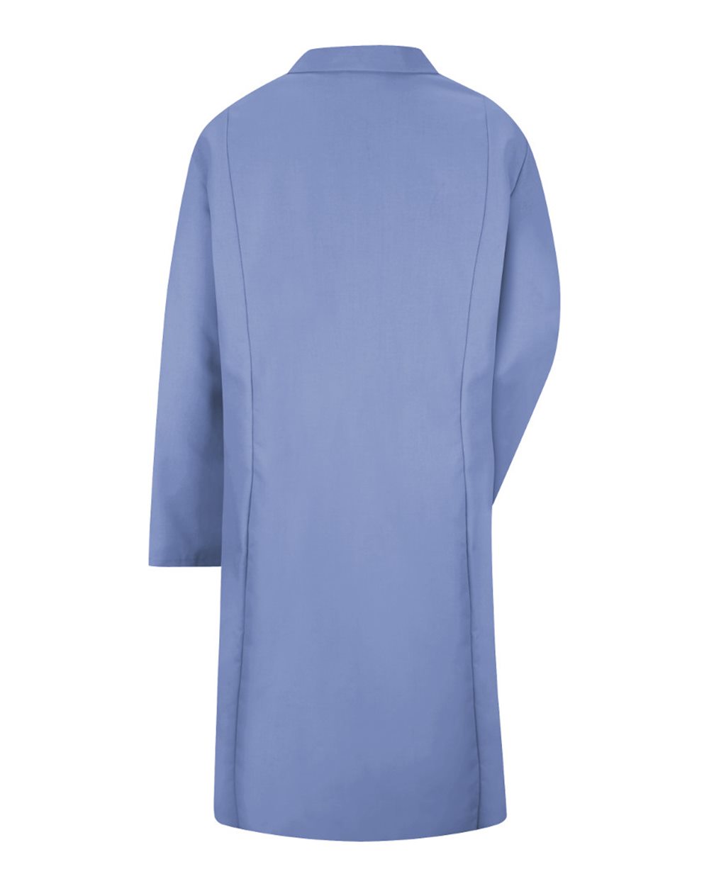 Front View of Light Blue Women's Lab Coat - KP13