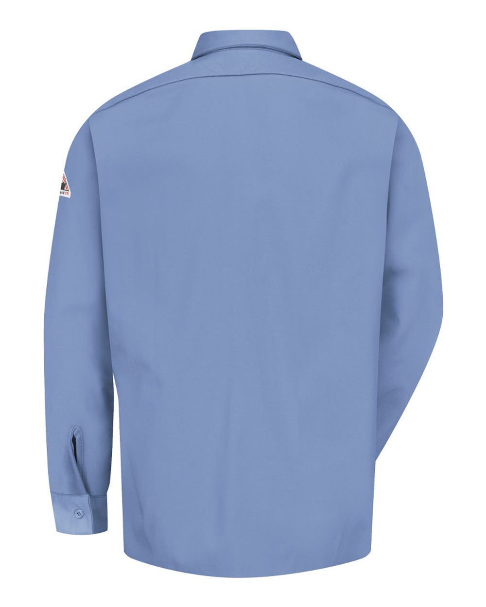 Rear View of Light Blue Work Shirt - EXCEL FR® ComforTouch - SLW2 plain