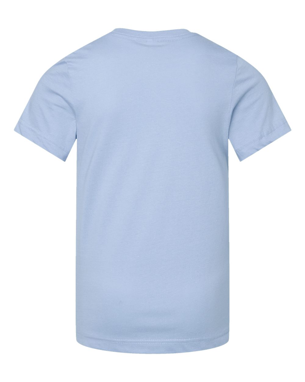 Front View of Light Blue Youth Fine Jersey Tee - 6101