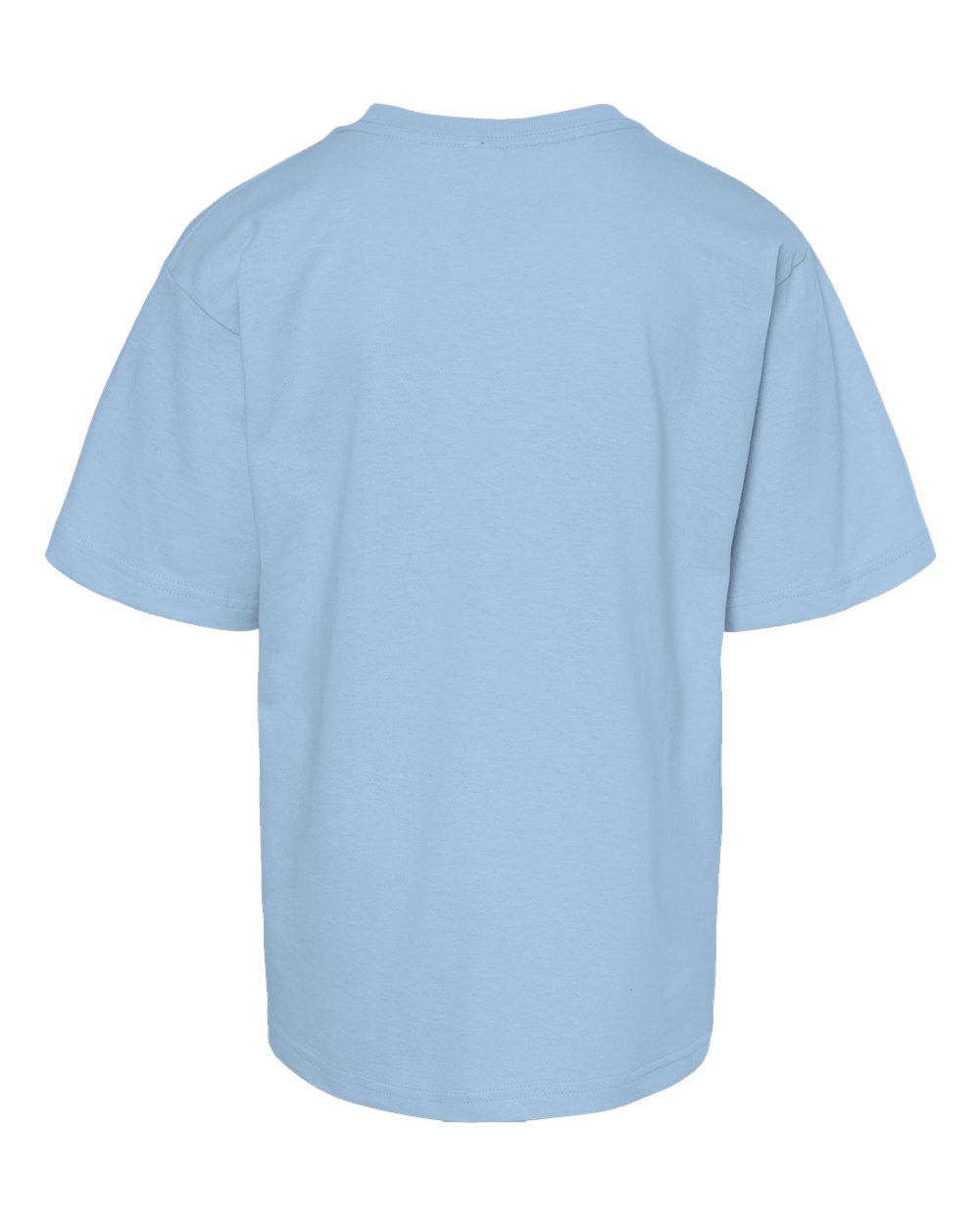 Front View of Light Blue Youth Gold Soft Touch T-Shirt - 4850