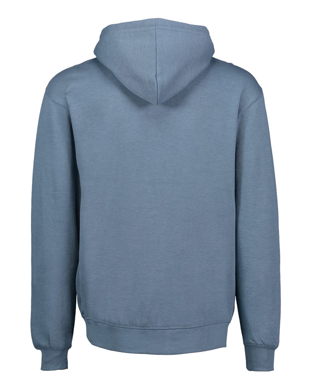 Front View of Light Denim Heather Retro Heather Full-Zip Hooded Sweatshirt - 2349