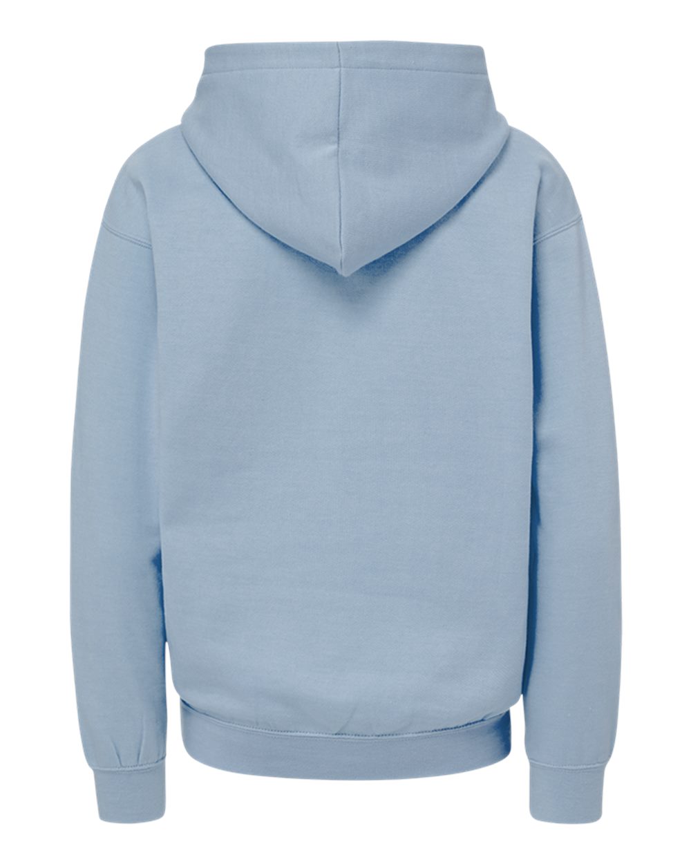 Front View of Light Denim Heather Youth Buddy Hooded Sweatshirt - 23153Y