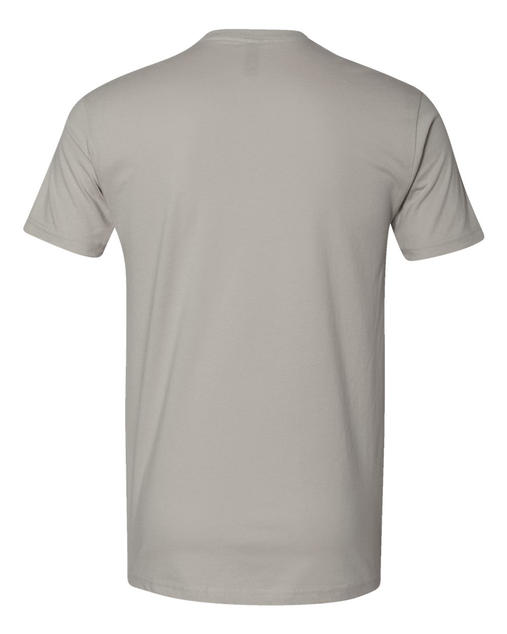 Front View of Light Grey Cotton T-Shirt - 3600