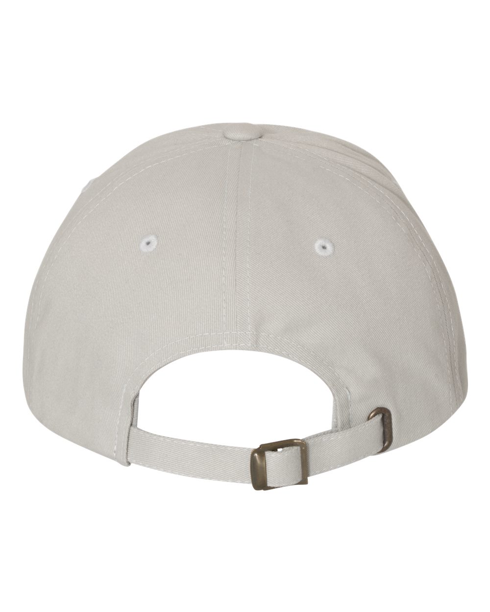 Rear View of Light Grey Peached Cotton Twill Dad Hat - 6245PT