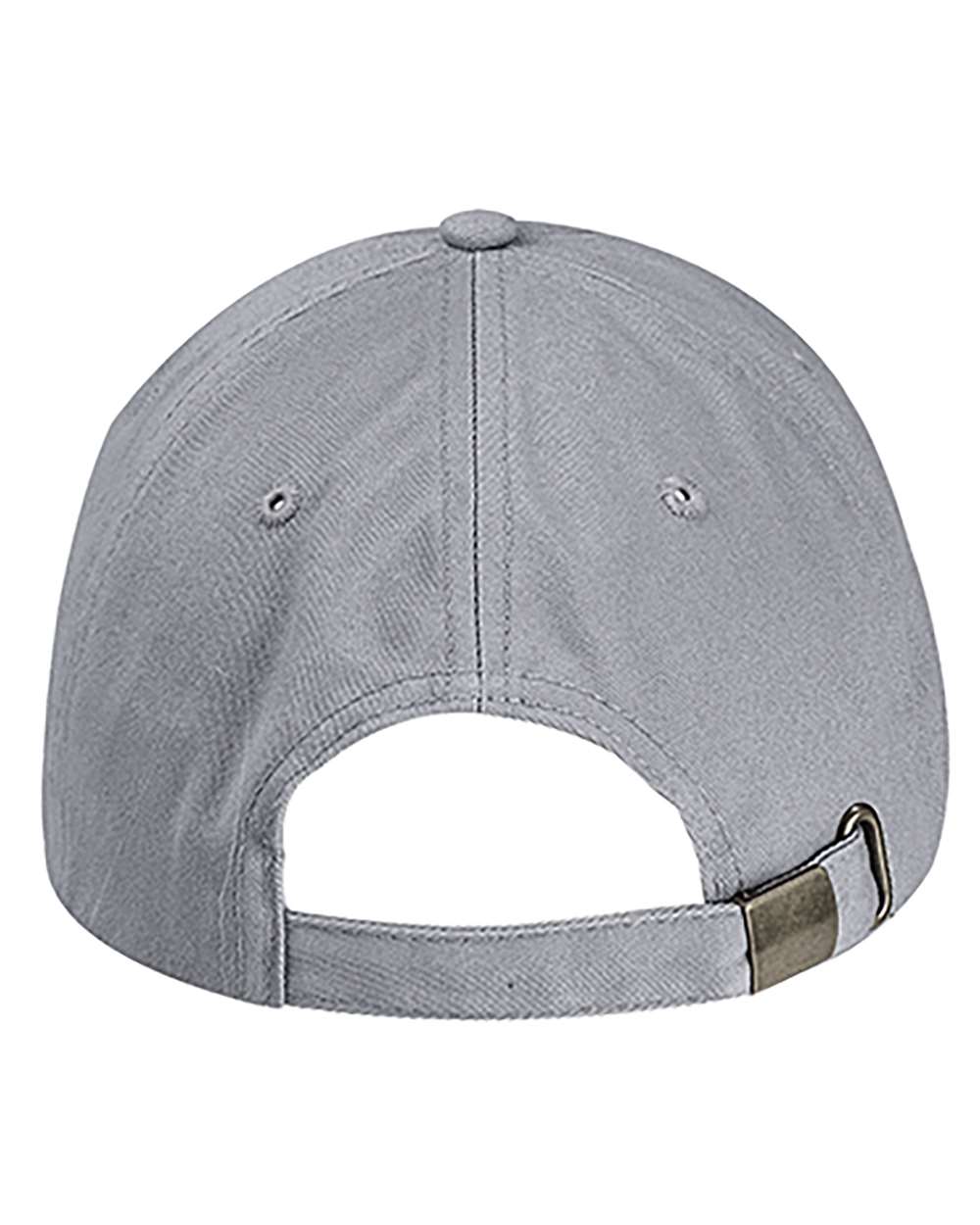 Rear View of Light Grey Ultimate Dad Hat - BA611 plain