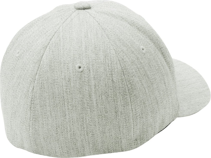 Rear View of Light Hthr Gry Port Authority Flexfit Wool Blend Cap. C928