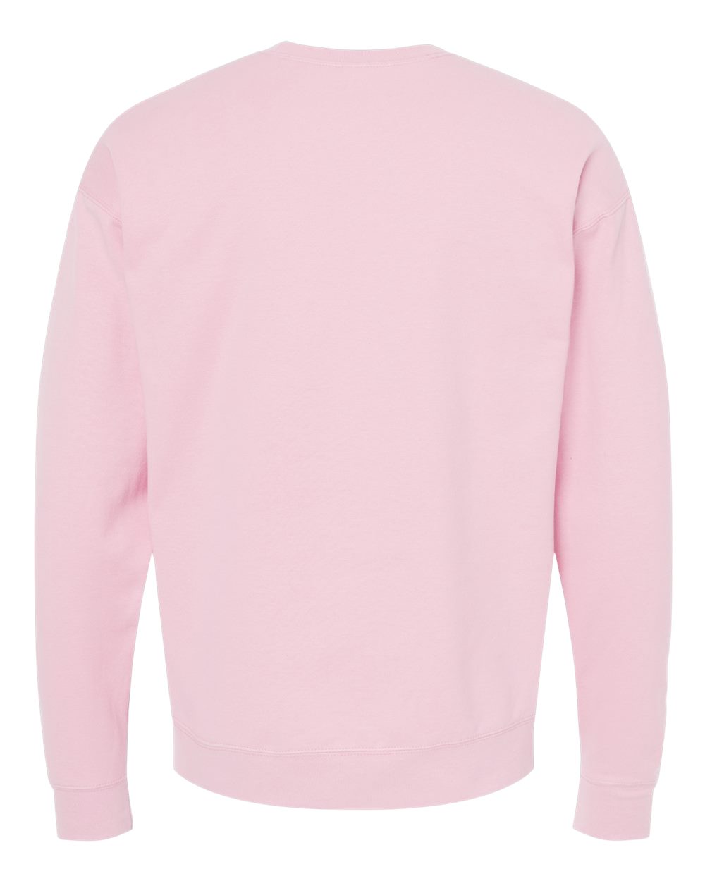 Front View of Light Pink Fleece Crewneck Sweatshirt - 340