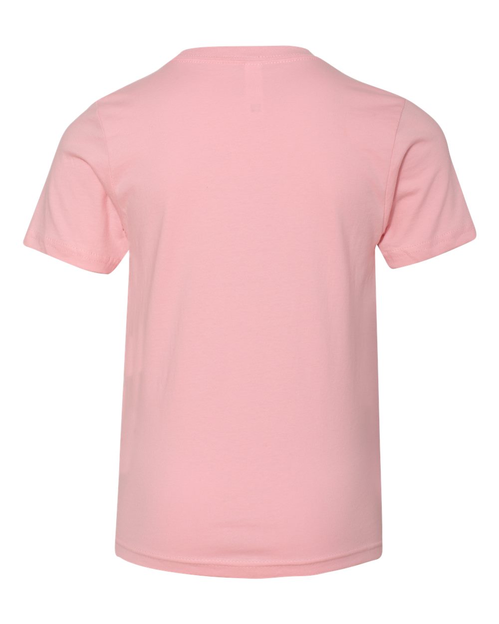 Front View of Light Pink Youth Cotton T-Shirt - 3310