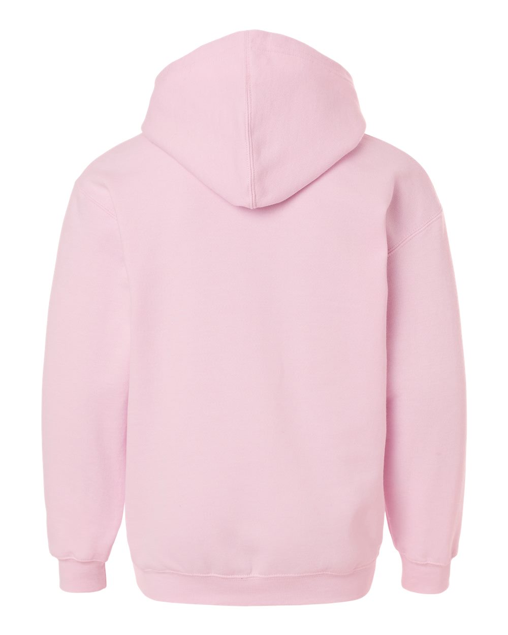Rear View of Light Pink Youth Hooded Sweatshirt - 320Y