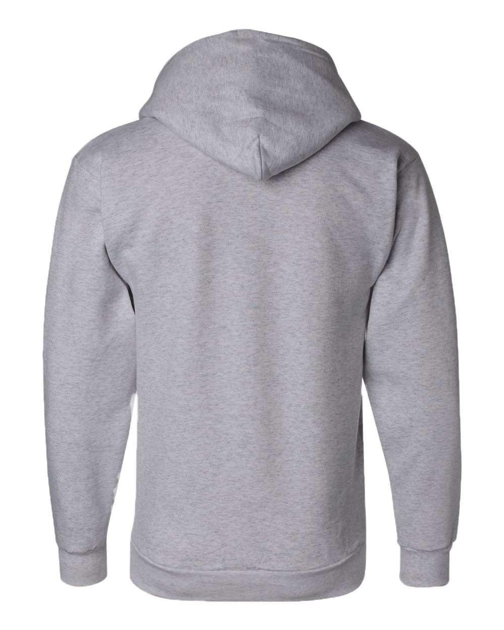 Rear View of Light Steel Powerblend® Hooded Sweatshirt - S700