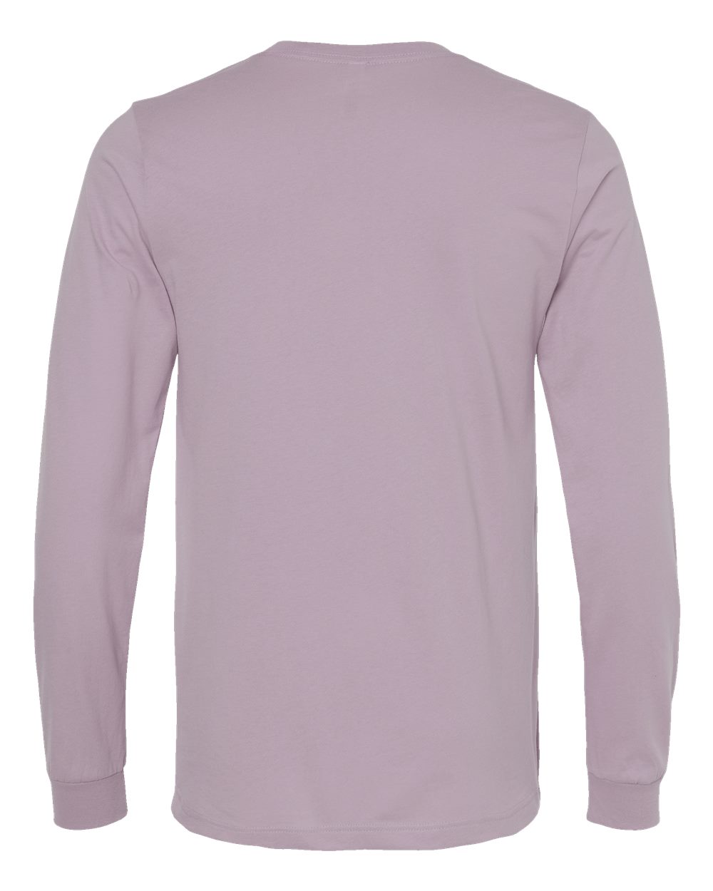 Front View of Light Violet Jersey Long Sleeve Tee - 3501
