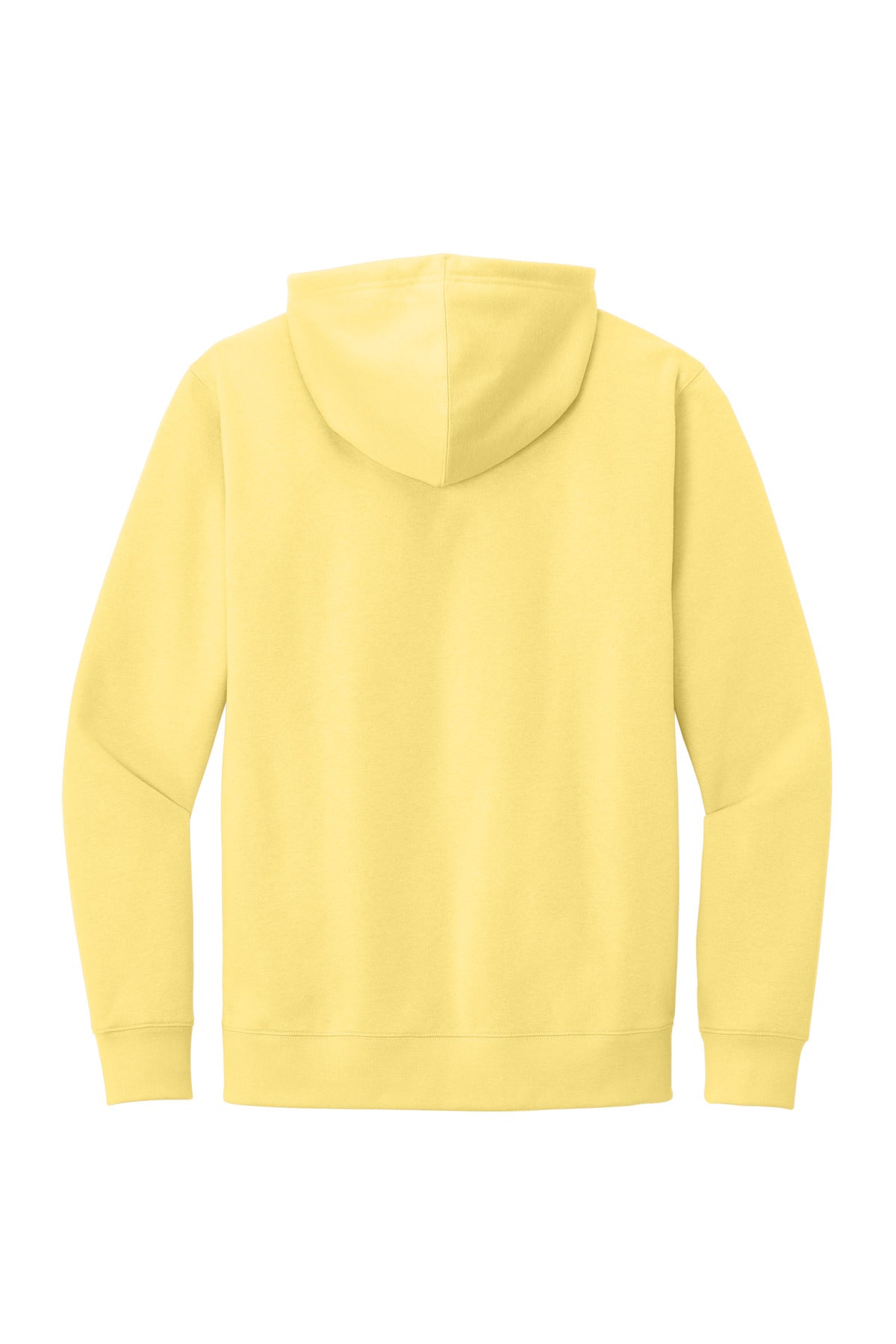 Front View of Light Yellow District V.I.T. Fleece Hoodie DT6100