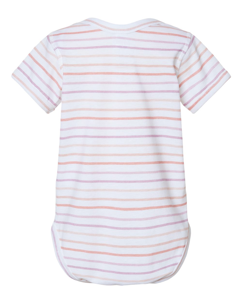 Front View of Lilac Stripe Infant Fine Jersey Bodysuit - 4424