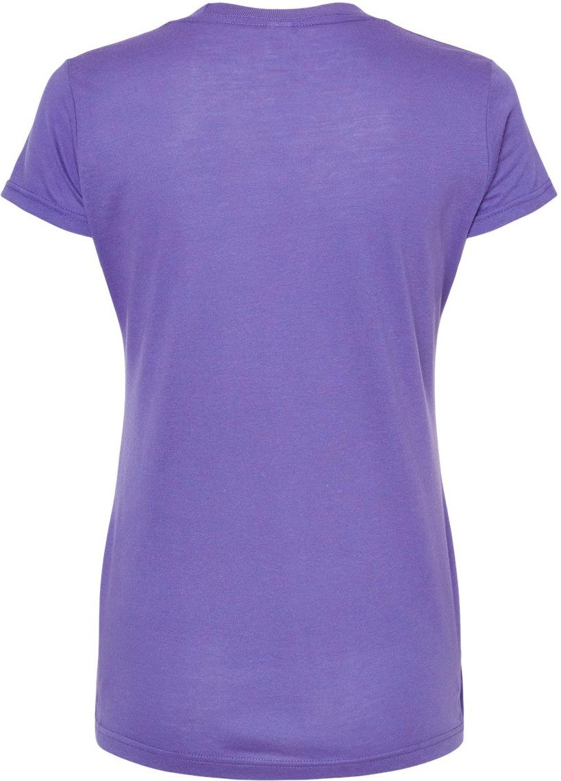 Rear View of Lilac Tri Blend Women&#39;s Tri-Blend T-Shirt - 253