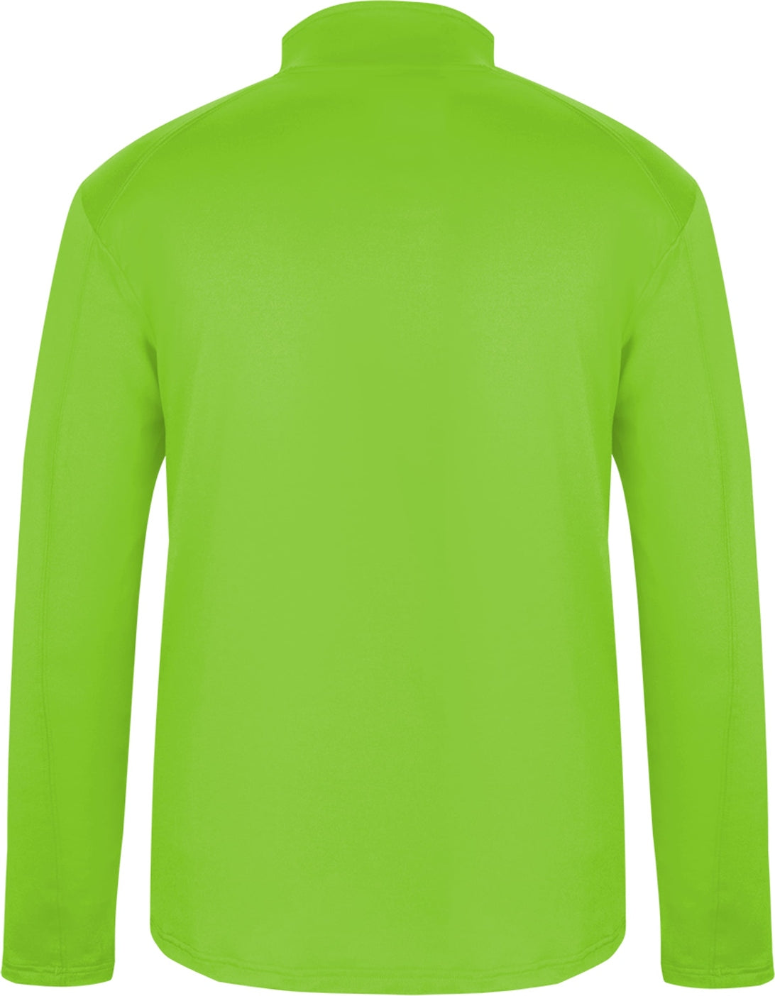 Rear View of LIME 1/4 ZIP LIGHTWEIGHT PULLOVER