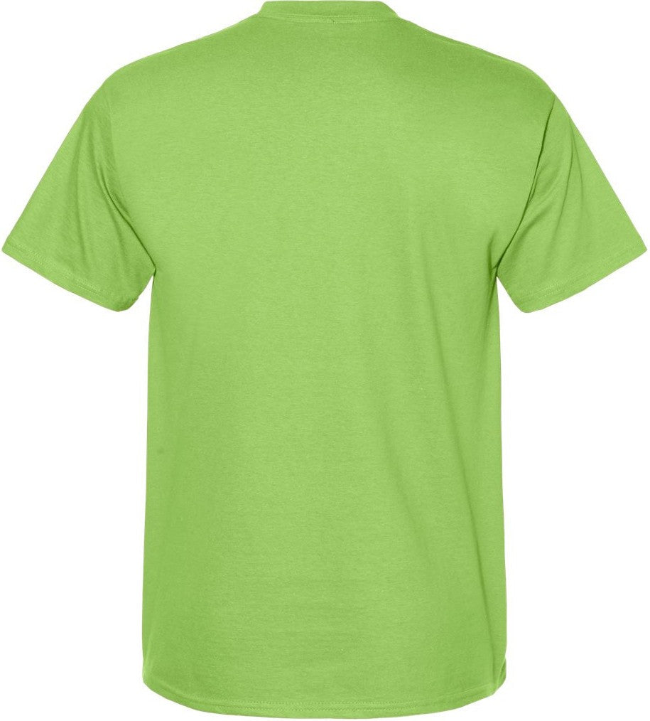 Rear View of Lime Beefy-T® T-Shirt - 5180
