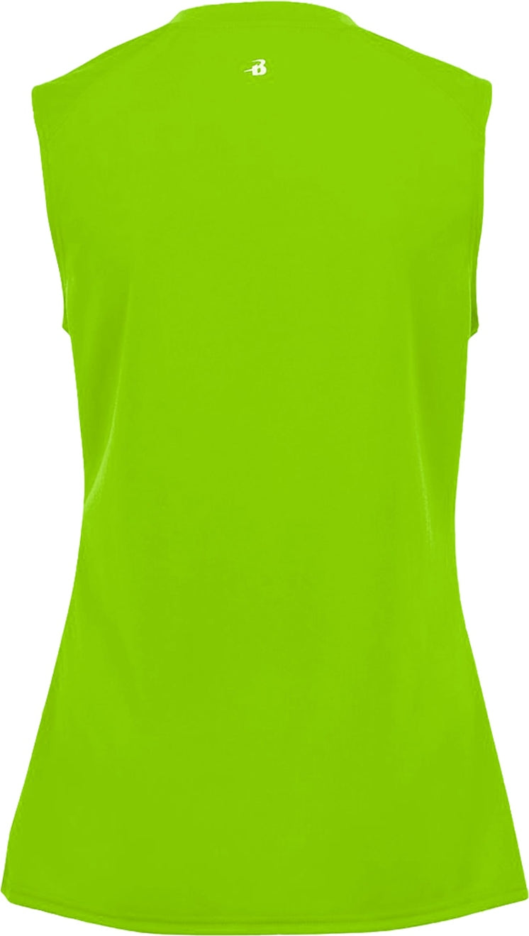 Rear View of LIME GIRLS B-CORE SLEEVELESS TANK
