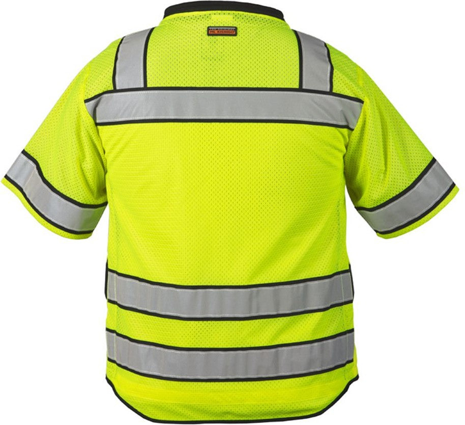 Front View of Lime High Performance Surveyors Vest - S5014-5015