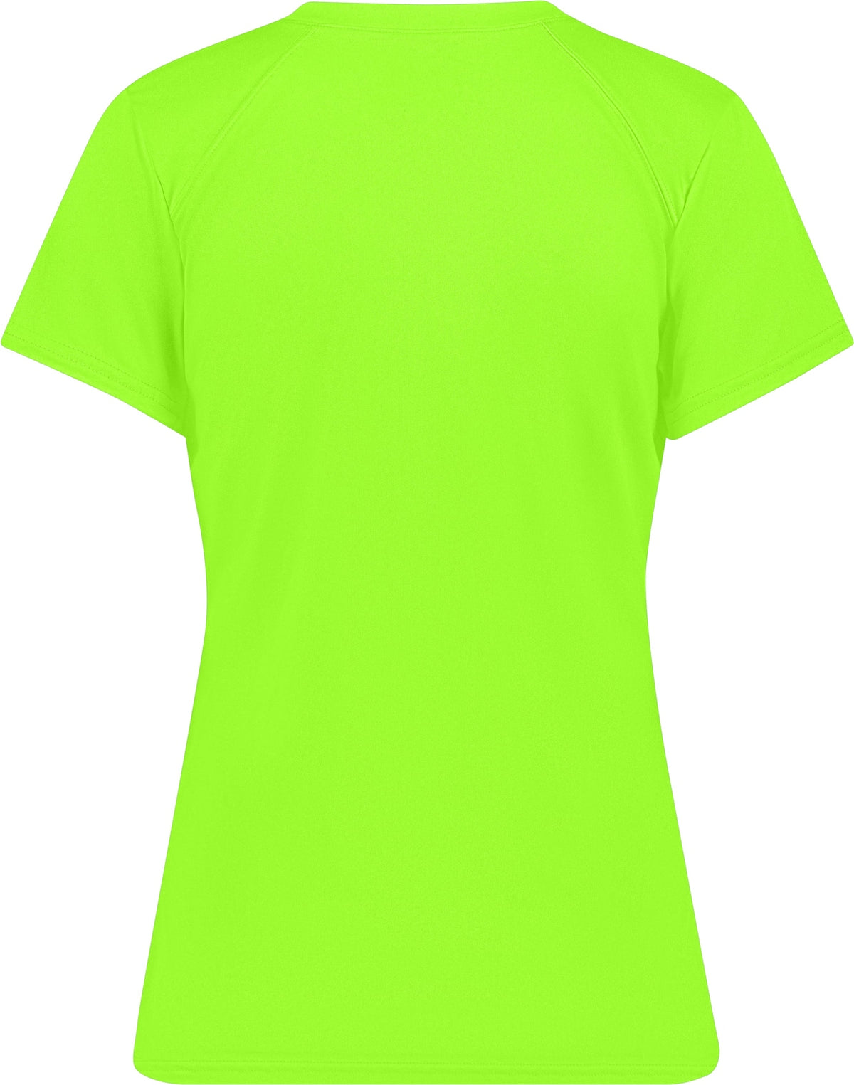 Rear View of LIME LADIES B-CORE V-NECK TEE