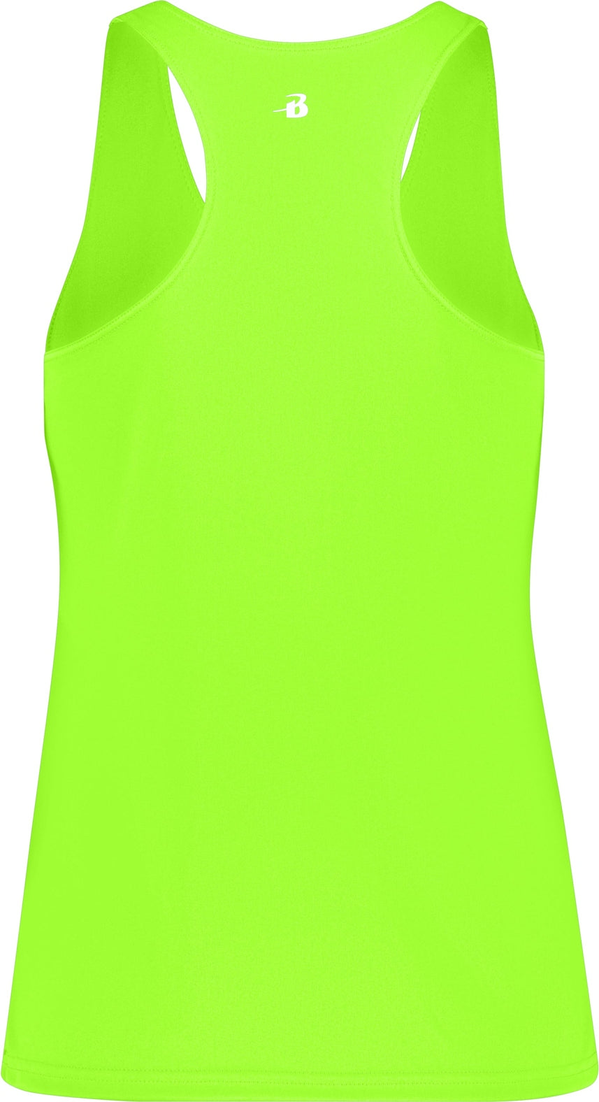 Rear View of LIME LADIES' RACERBACK TANK